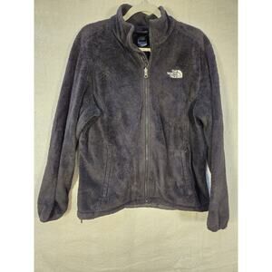 The North Face Womens Fleece Jacket Black Full Zip Soft Cozy Outdoor Size L